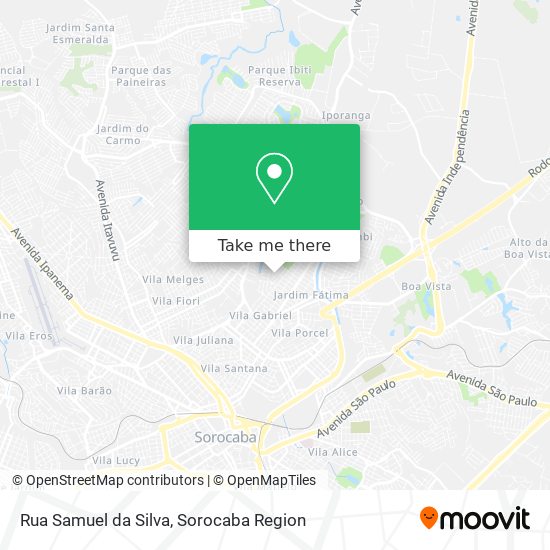 Mapa Rua Samuel da Silva