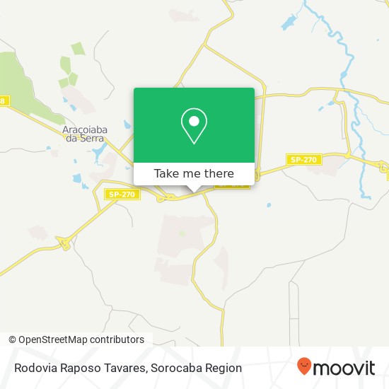 Mapa Rodovia Raposo Tavares