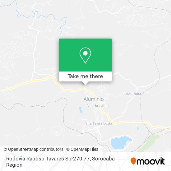 Rodovia Raposo Taváres Sp-270 77 map