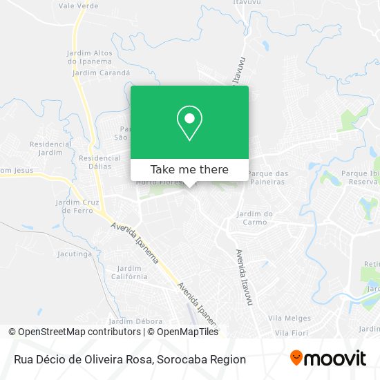 Mapa Rua Décio de Oliveira Rosa