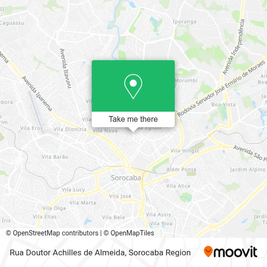 Rua Doutor Achilles de Almeida map