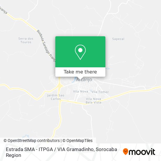 Mapa Estrada SMA - ITPGA / VIA Gramadinho