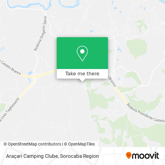 Araçari Camping Clube map