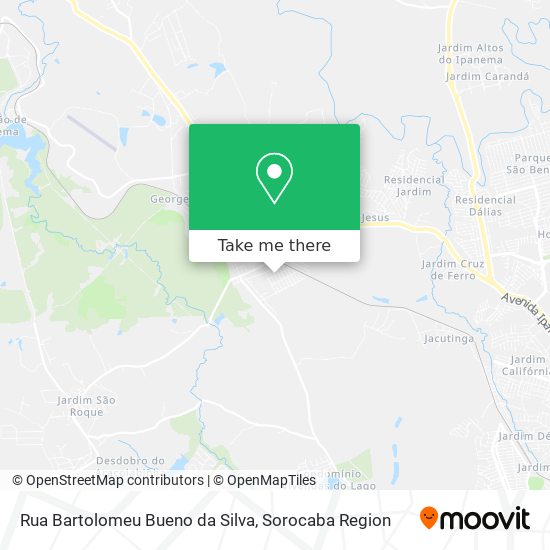 Mapa Rua Bartolomeu Bueno da Silva