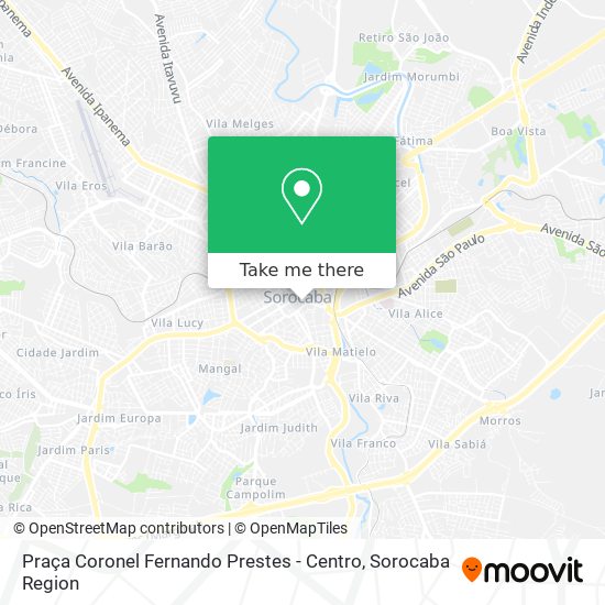 Mapa Praça Coronel Fernando Prestes - Centro