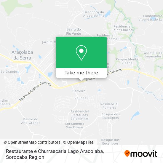 Mapa Restaurante e Churrascaria Lago Aracoiaba
