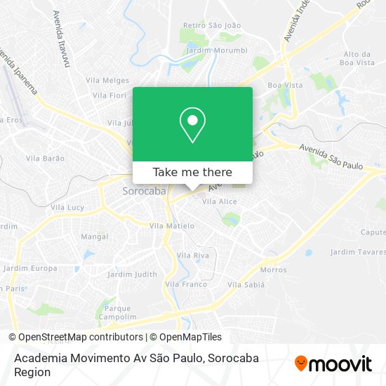 Academia Movimento Av São Paulo map