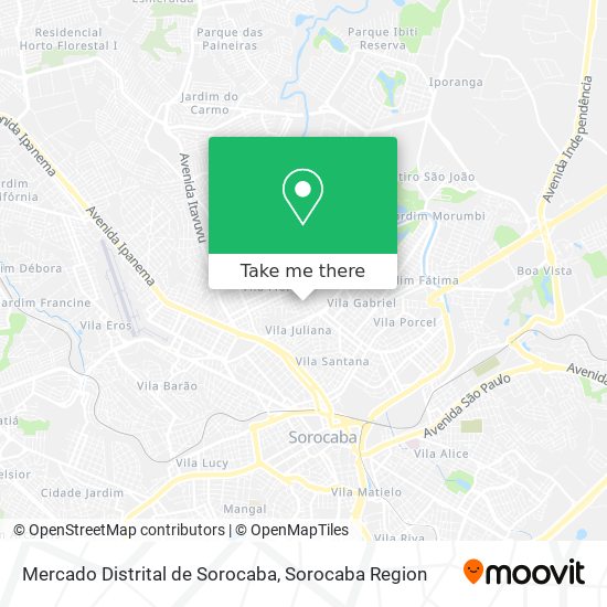 Mapa Mercado Distrital de Sorocaba