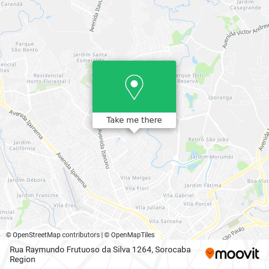 Rua Raymundo Frutuoso da Silva 1264 map