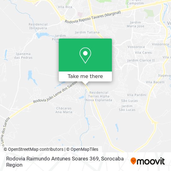 Mapa Rodovia Raimundo Antunes Soares 369