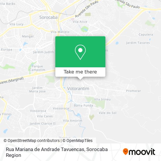 Rua Mariana de Andrade Tavuencas map