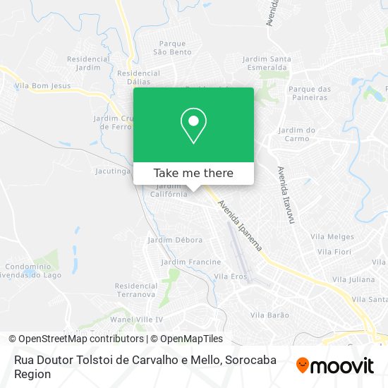 Rua Doutor Tolstoi de Carvalho e Mello map