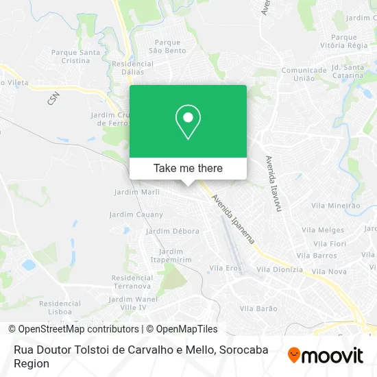 Rua Doutor Tolstoi de Carvalho e Mello map