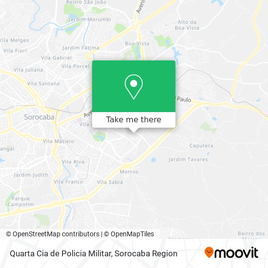 Mapa Quarta Cia de Policia Militar