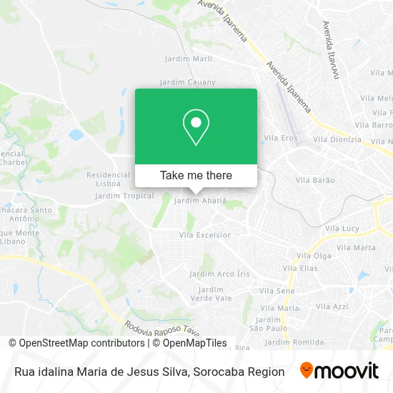 Rua idalina Maria de Jesus Silva map