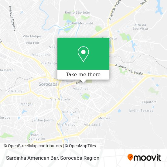 Sardinha American Bar map