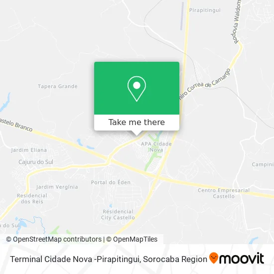 Terminal Cidade Nova -Pirapitingui map