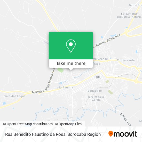 Mapa Rua Benedito Faustino da Rosa