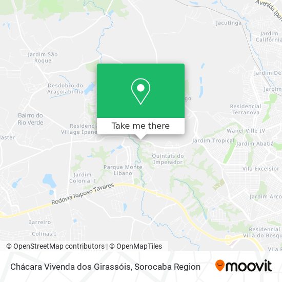 Chácara Vivenda dos Girassóis map