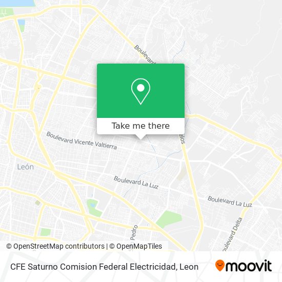 CFE Saturno Comision Federal Electricidad map