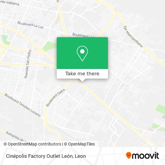 Cinépolis Factory Outlet León map