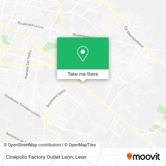 Cinépolis Factory Outlet León map