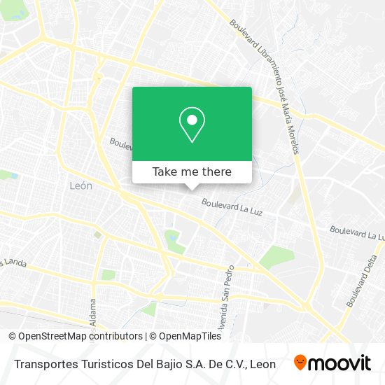 Transportes Turisticos Del Bajio S.A. De C.V. map