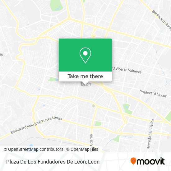 Plaza De Los Fundadores De León map