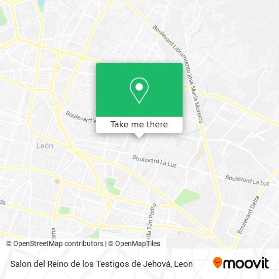 Mapa de Salon del Reino de los Testigos de Jehová