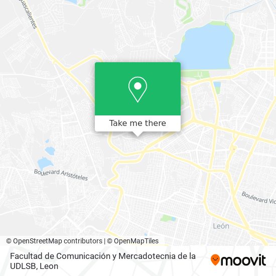 Mapa de Facultad de Comunicación y Mercadotecnia de la UDLSB