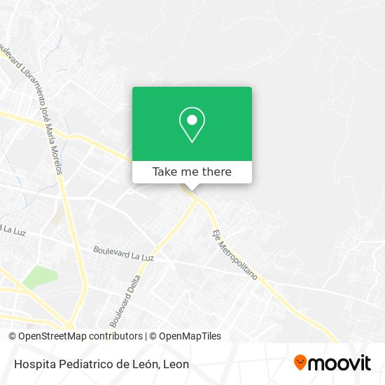 Hospita Pediatrico de León map
