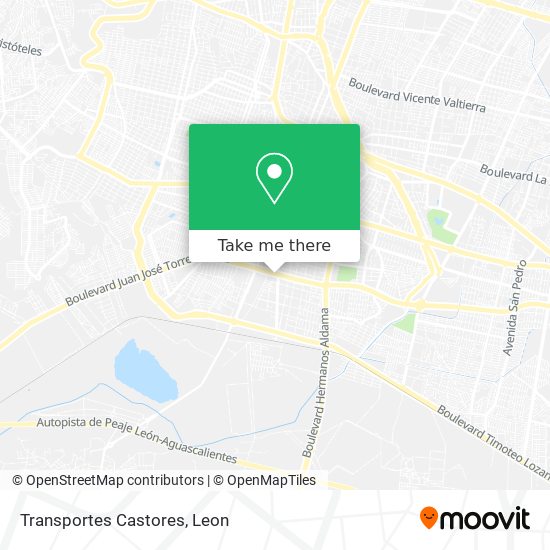 Transportes Castores map