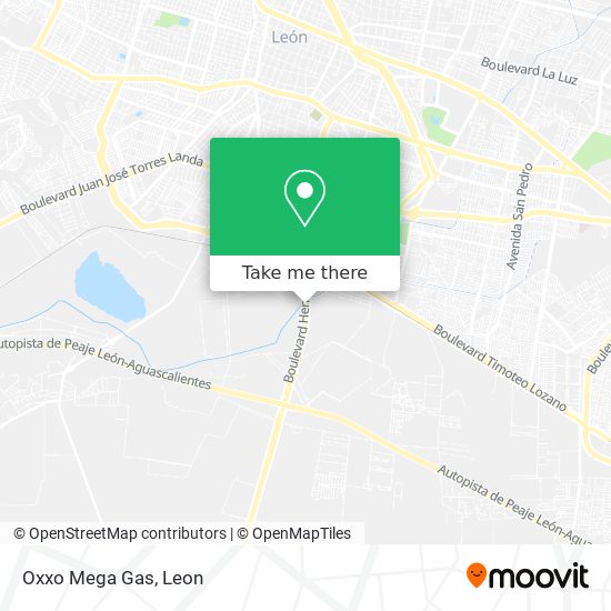 Oxxo Mega Gas map