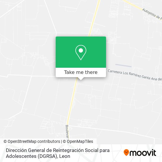 Dirección General de Reintegración Social para Adolescentes (DGRSA) map