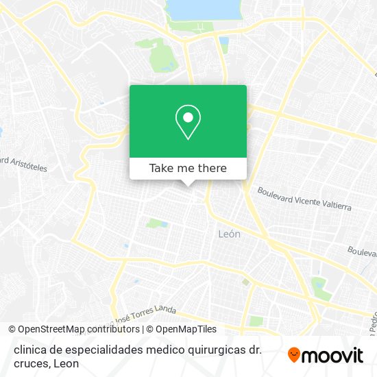 clinica de especialidades medico quirurgicas dr. cruces map