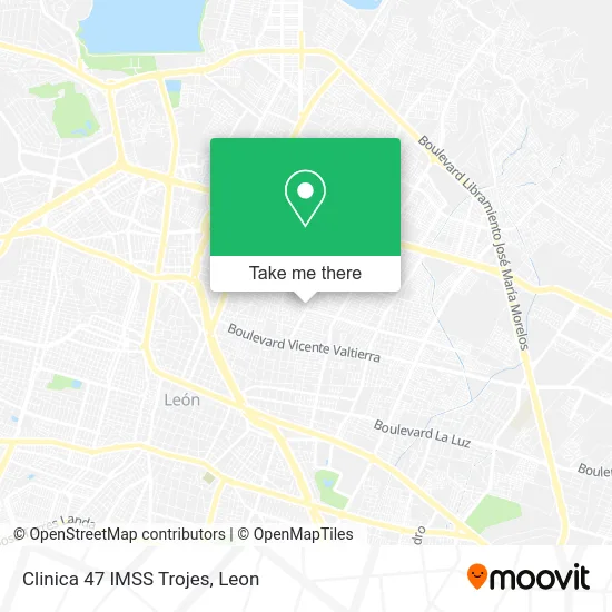 Clinica 47 IMSS Trojes map