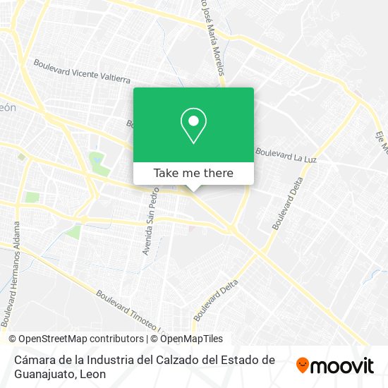 Cámara de la Industria del Calzado del Estado de Guanajuato map