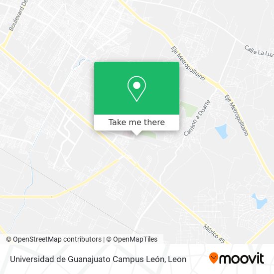 Universidad de Guanajuato Campus León map