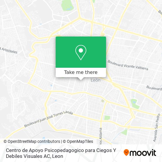 Centro de Apoyo Psicopedagogico para Ciegos Y Debiles Visuales AC map