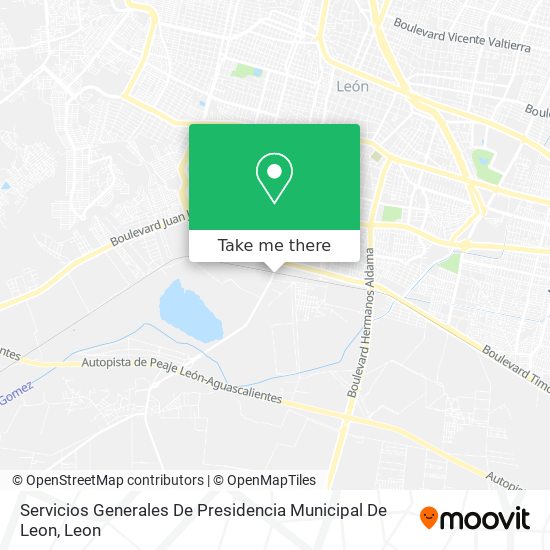 Mapa de Servicios Generales De Presidencia Municipal De Leon