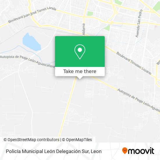 Mapa de Policía Municipal León Delegación Sur