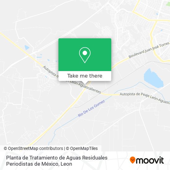Mapa de Planta de Tratamiento de Aguas Residuales Periodistas de México