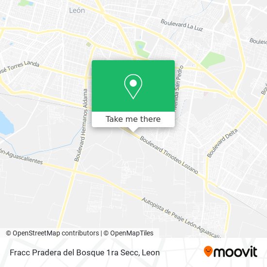 Fracc Pradera del Bosque 1ra Secc map