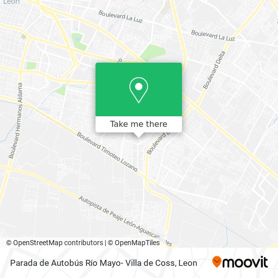 Parada de Autobús Río Mayo- Villa de Coss map