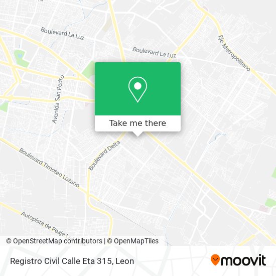 Registro Civil Calle Eta 315 map