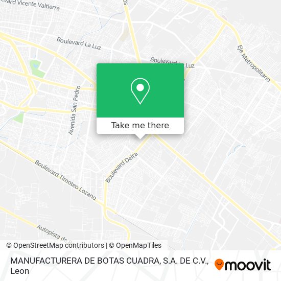MANUFACTURERA DE BOTAS CUADRA, S.A. DE C.V. map
