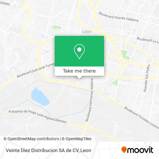 Veinte Diez Distribucion SA de CV map