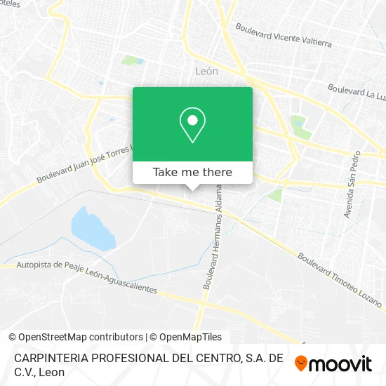 Mapa de CARPINTERIA PROFESIONAL DEL CENTRO, S.A. DE C.V.