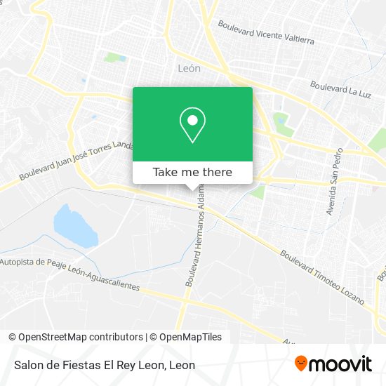 Mapa de Salon de Fiestas El Rey Leon