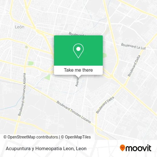 Acupuntura y Homeopatia Leon map